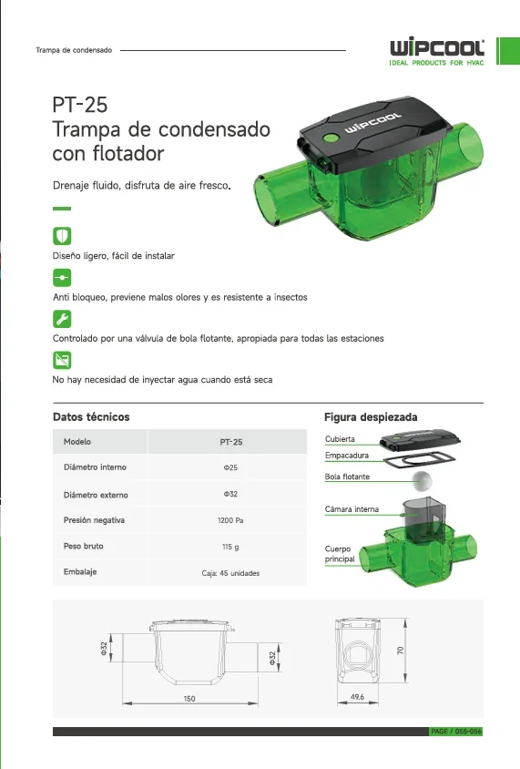 Trampa de condensado PT-25 WIPCOOL