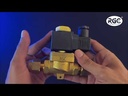 valvula solenoide 1/2 pulg SAE con bobina 220V 60Hz RGC
