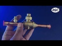 Valvula de paso bola ODF 1/2 pulg con valvula de servicio RGC