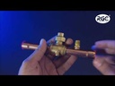 Valvula de paso bola ODF 5/8 pulg con valvula de servicio RGC