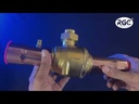 Valvula de paso bola ODF 1-5/8 pulg con valvula de servicio RGC