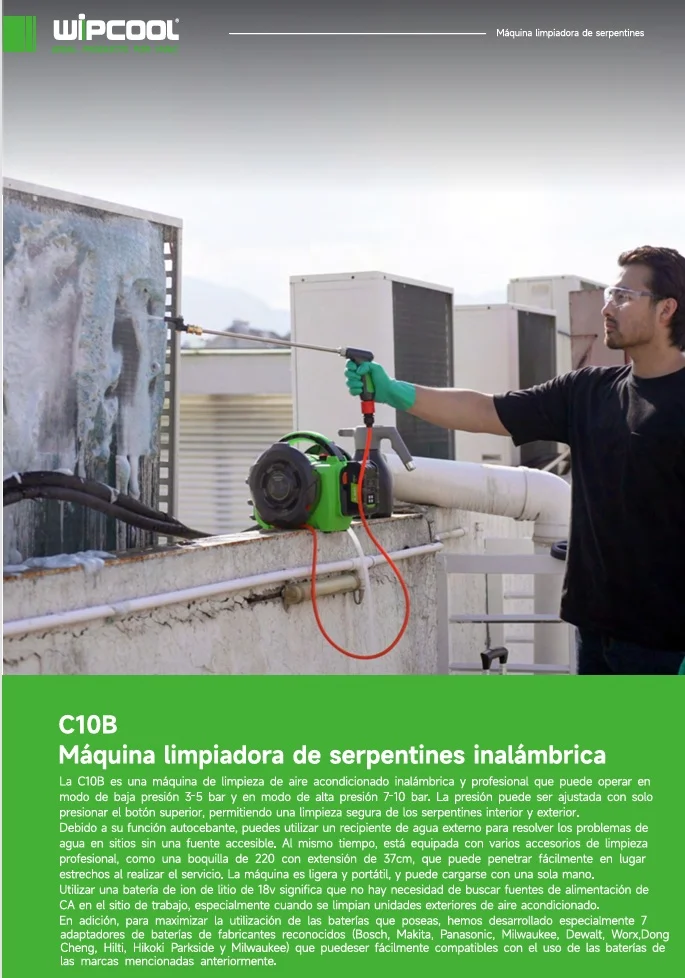 Bomba hidrolimpiadora 3-5 bar 4L/m 18V C10B WIPCOOL