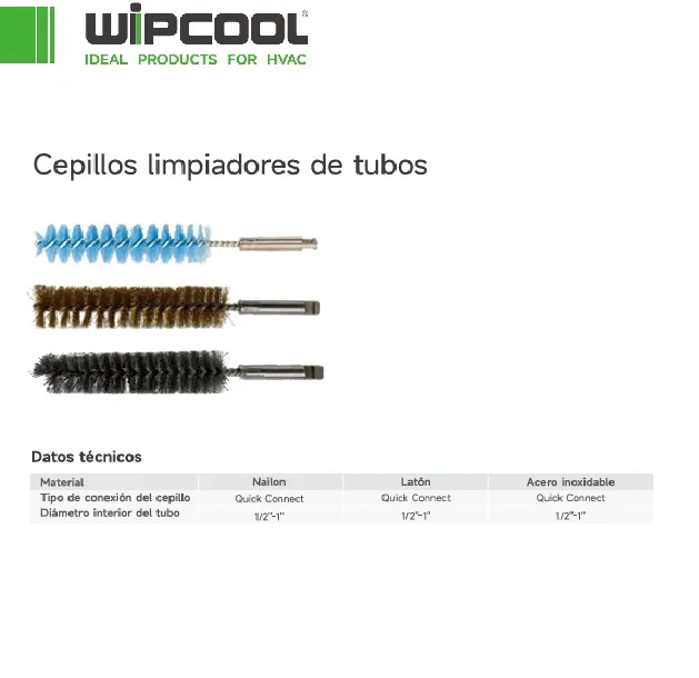 Set de cepillos para maquina limpiadora de chiller CT-370  WIPCOOL