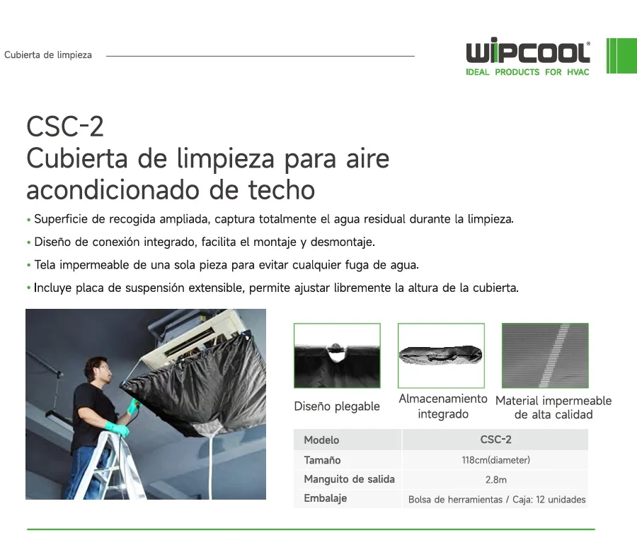 Funda mantenimiento Cassette 125 cm CSC-2 WIPCOOL