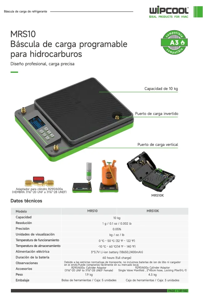 Balanza electrica programable 10kg MRS10 hidrocarburos WIPCOOL