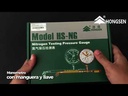 Manometro con manguera y llave para presurizar con nitrogeno HONGSEN
