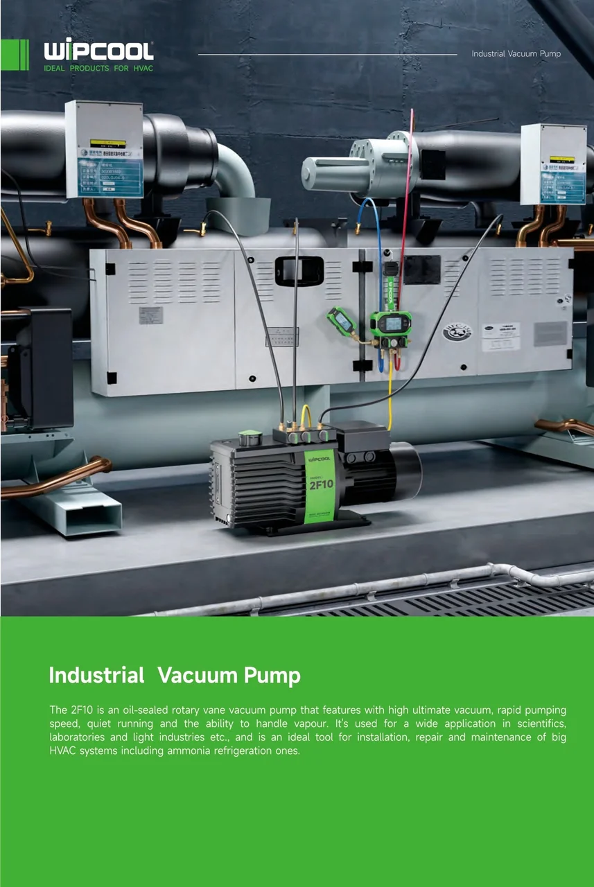 Bomba vacio industrial 1.5 HP 220V 25 CFM 8 micrones 2F10 WIPCOOL