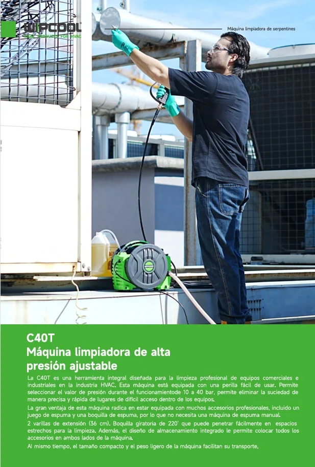 Bomba hidrolimpiadora 10-40 bar 6L/m110V C40T WIPCOOL