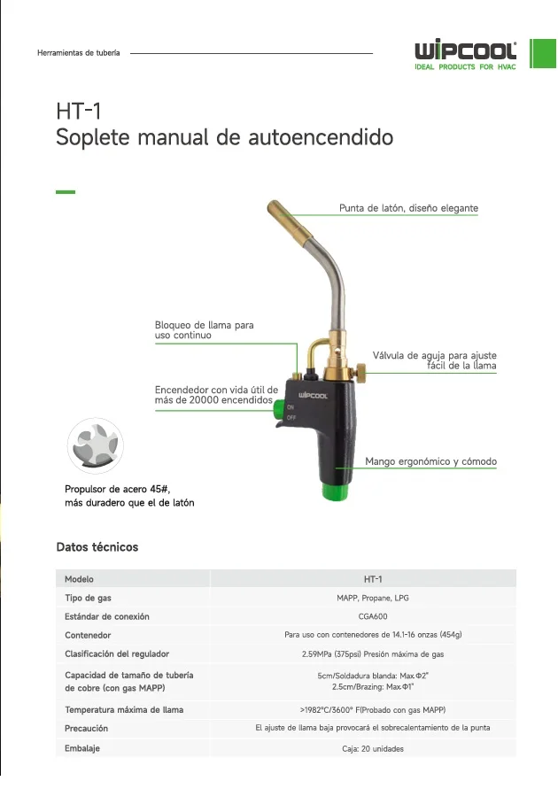 Pico para soldar con autoencendido y auto apagado HT-1 WIPCOOL