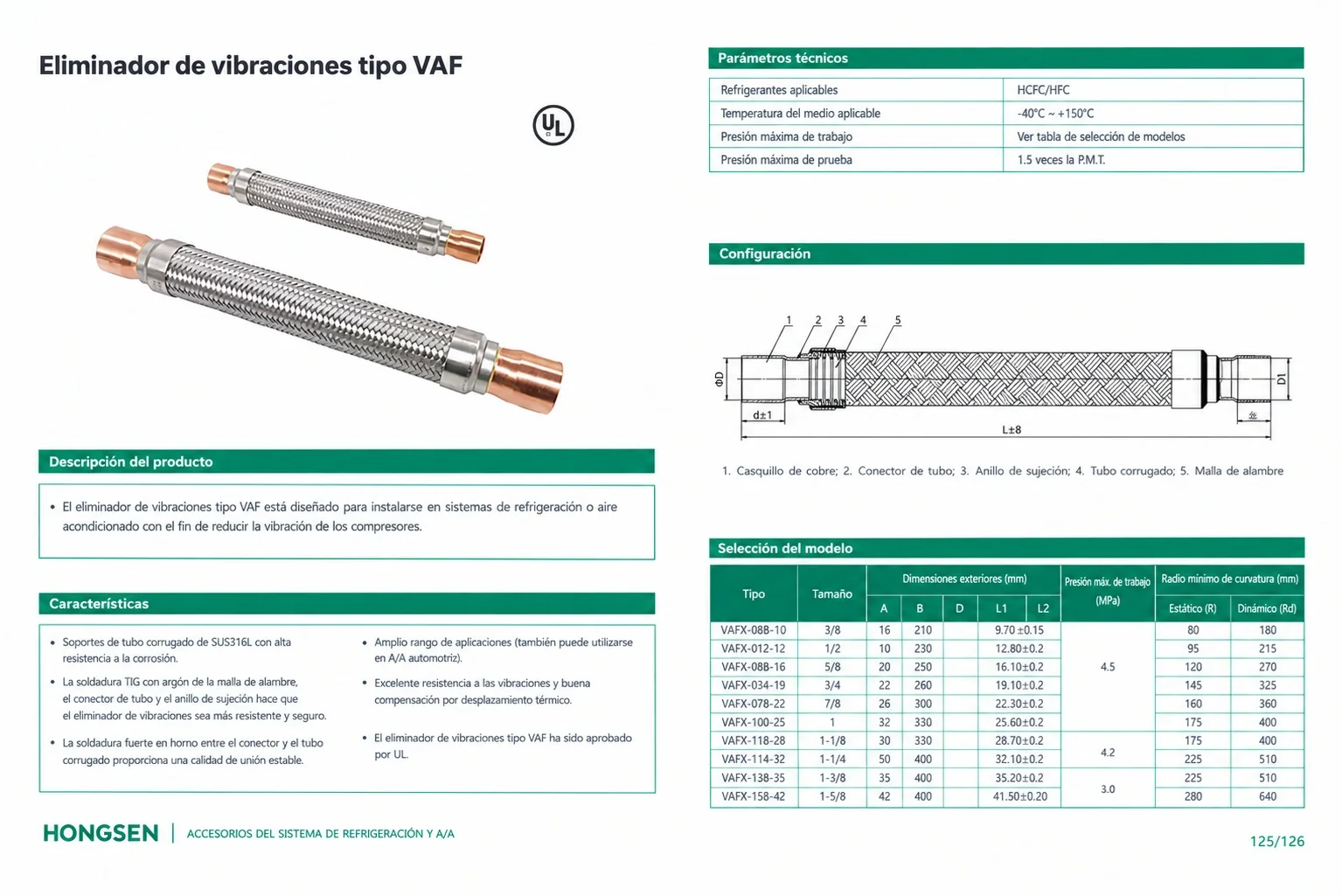 Antivibrador 2-1/8 pulg ODF HONGSEN