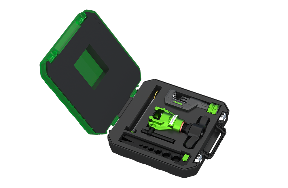 Abocinador kit 1/4 pulg - 3/4 pulg manual o para taladro EF-2LK con corta tubo y estuche plastico WIPCOOL