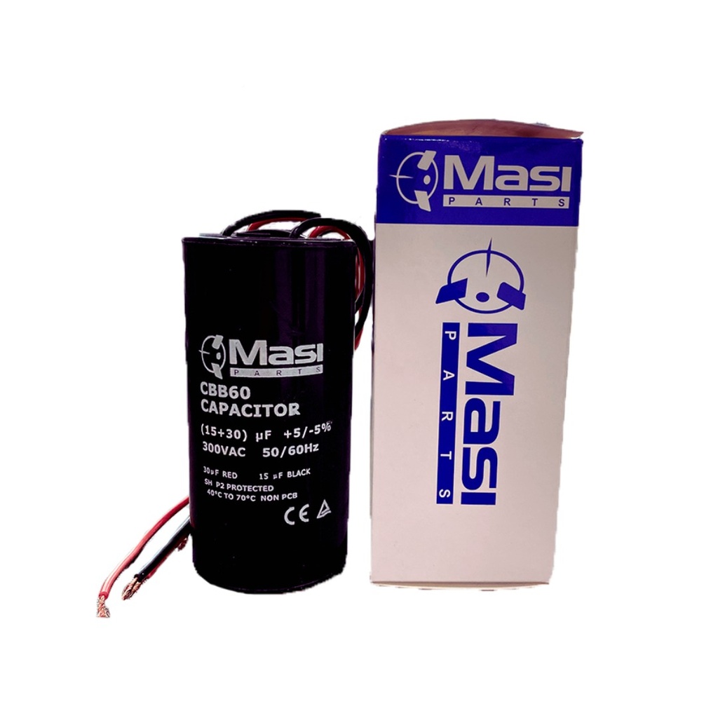 Capacitor 48+18 uF 300vAC 50/60Hz Masi
