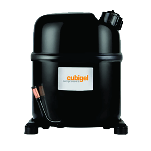 Compresor sellado 1-3/8 HP 16.000 BTU/h R-404A R-22 220V PH1 HMBP CUBIGEL España MS26TG valvula