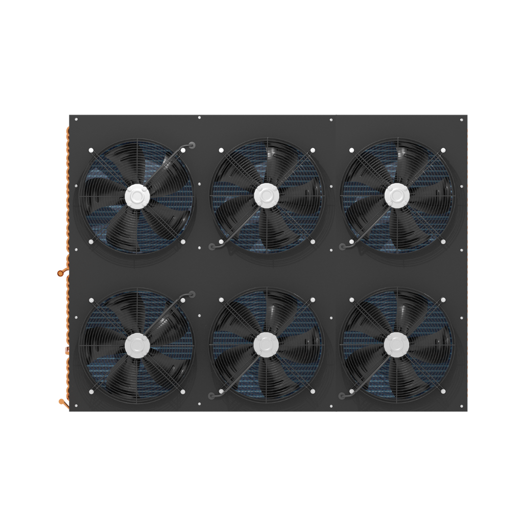 Condensador 78kW 245.674 BTU con 6 axial 20 pulg 220V PH3 RGC INH-78/260 (aproximado 20 HP)