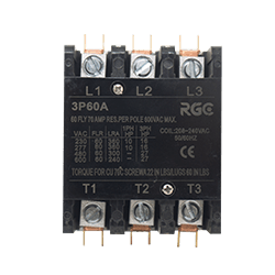 Contactor 3 polo 60 AMP bobina 240V 60hz RGC