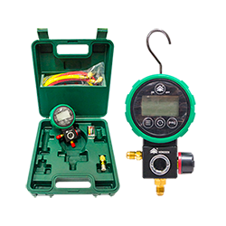 Manometro digital manifold baja 4 a 800 PSI R-404A R-410A R-134a R-22 con adaptador R-410A con manguera con Visor HONGSEN