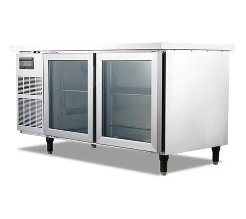 Mesa de trabajo refrigerada 0 a 5℃ 110V 180cm 2 puertas de vidrio RGC