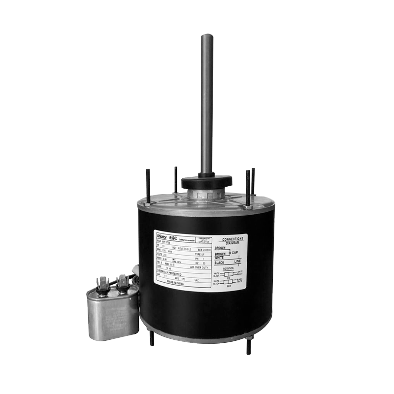 Motor de 1 eje A/A Condensador 1/2 pulg 1/3 HP 220V 1.075 R.P.M. RGC