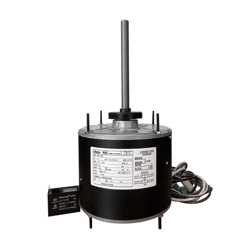 Motor de 1 eje A/A Condensador 1/2 pulg 1/4 HP 220V 1.075 R.P.M. RGC
