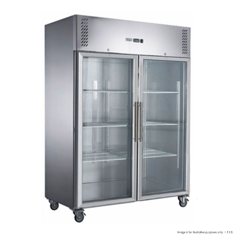 Refrigerador vertical de 2 puerta vidrio 0 a 5℃ 110V 60hz RGC