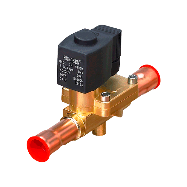Valvula solenoide 1-1/8 pulg ODF con bobina 220V 60Hz HV25M9T HONGSEN