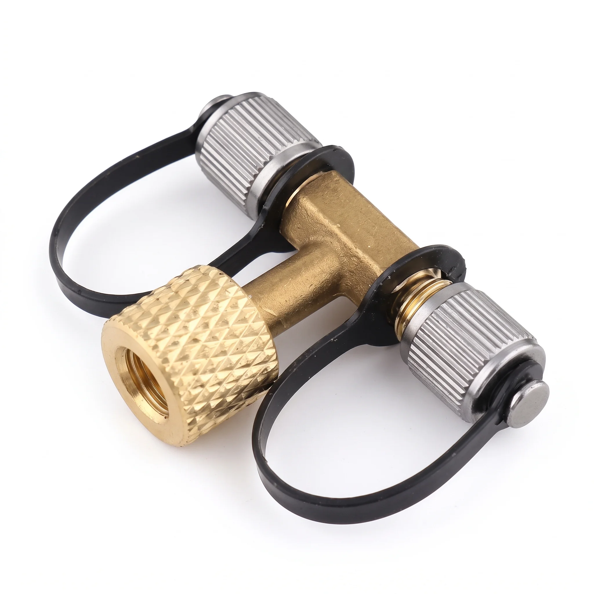 T brass valve adapter for vacuum gauge WIPCOOL