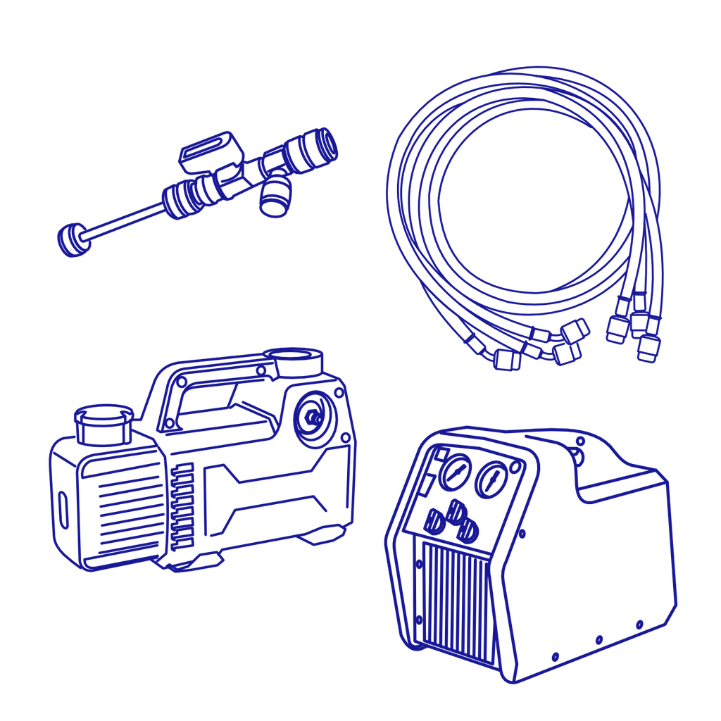 Service Tools / Herramientas de vacio, carga y recuperacion