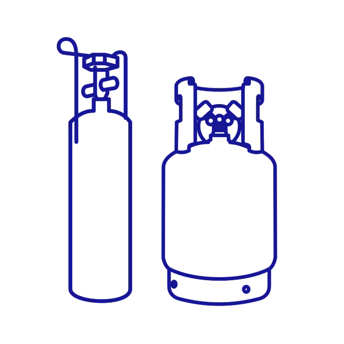 Service Tools / Herramientas de vacio, carga y recuperacion / Cilindros