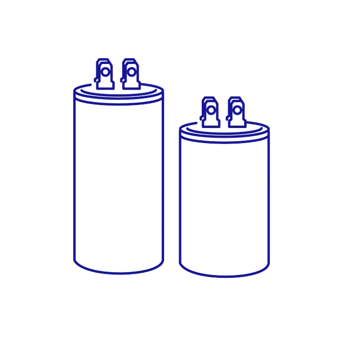 Partes eléctricas de refrigeración / Capacitores  / Capacitores de marcha para bomba de agua