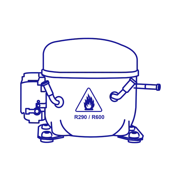 Compresores de refrigeración y A/A  / Compresores de pistón / Compresores R-290 R-600
