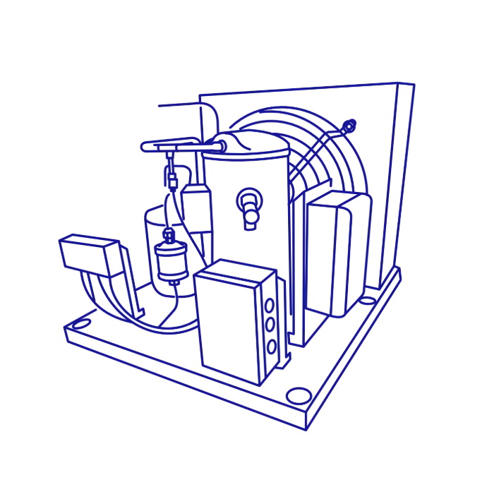 Unidades condensadoras de refrigeracion / Unidades Condensadoras para Interiores / Unidades Condensadoras con Compresor Scroll