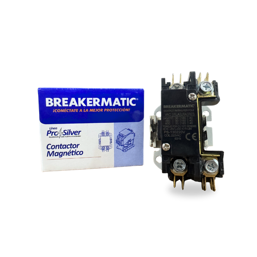 [10230513] Contactor Pro-Silver 1 polo 30 AMP bobina 120V 60Hz BREAKERMATIC