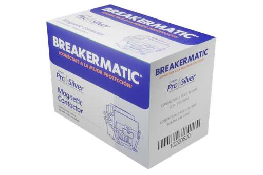 [10230514] Contactor Pro-Silver 1 polo 40 AMP bobina 120V 60Hz BREAKERMATIC