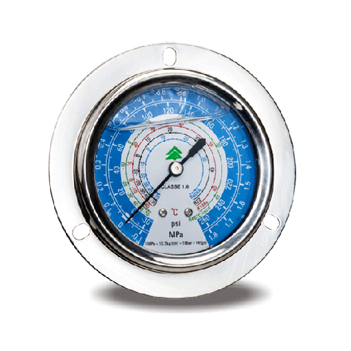 [19450021] Manometro solo baja R-134a R-404A R-22 azul con glicerina 242-L HONGSEN