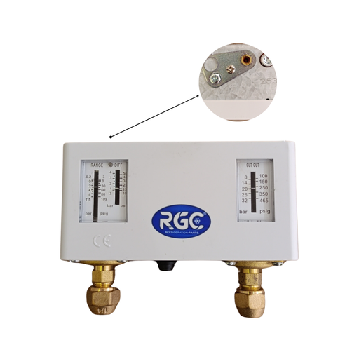 [10270102] Dual pressure control R22 - R404A - R507 - R134a reset auto/auto flare P830E RGC