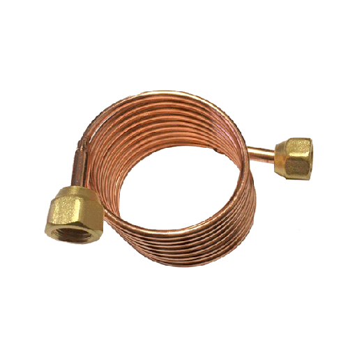[12390045] Tubo de cobre capilar 1/8 pulg 1.5m con copas RGC